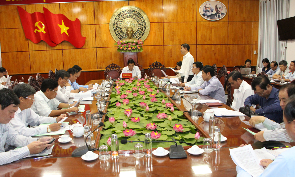 Bí thư Tỉnh ủy làm việc với Sở Lao động- Thương binh và Xã hội