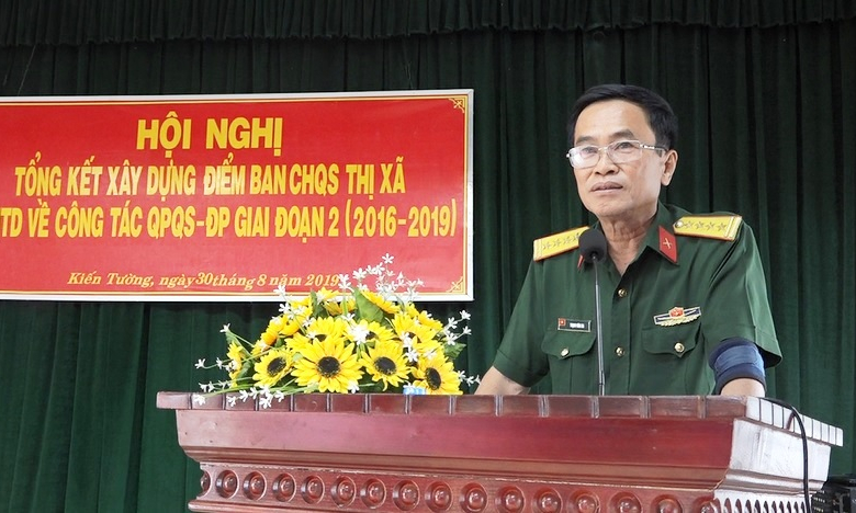 Tổng kết xây dựng điểm Ban chỉ huy quân sự thị xã, huyện vững mạnh toàn diện về công tác Quốc phòng – Quân sự địa phương