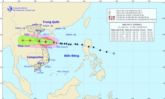Bão số 4 đang mạnh lên, giật cấp 11 tiến thẳng Nghệ An &#8211; Quảng Bình