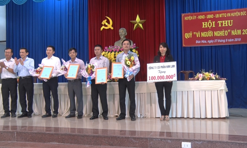 Đức Hòa: Ngày hội thu quỹ “ Vì người nghèo” năm 2019