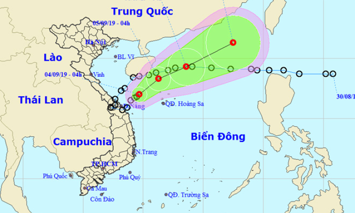 Thời tiết ngày 4/9: Áp thấp nhiệt đới tiếp tục gây mưa to từ Nghệ An đến Quảng Nam