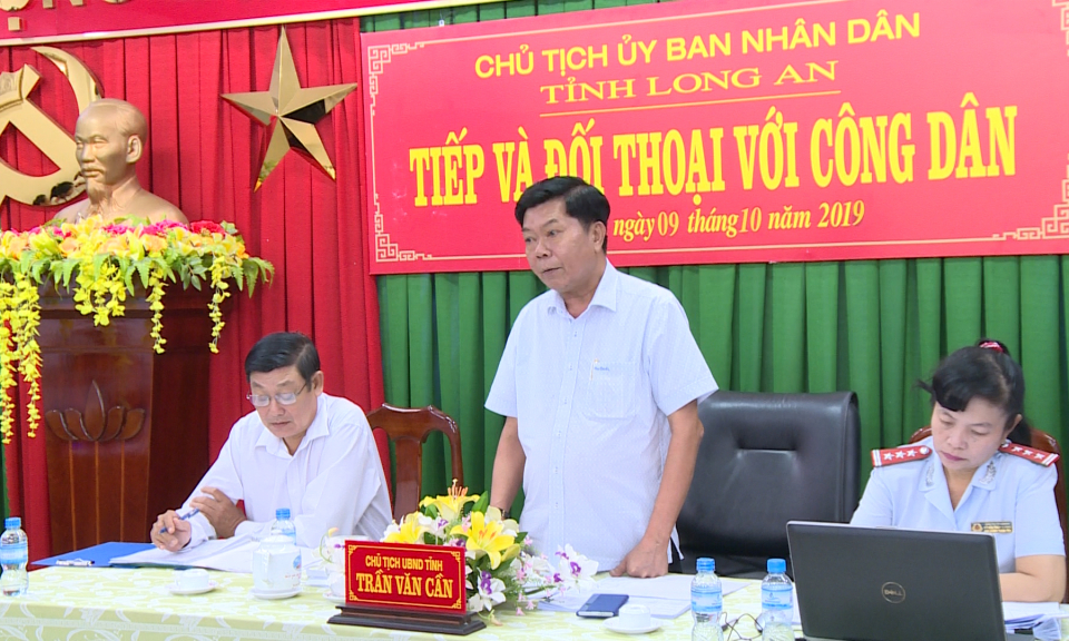 Chủ tịch UBND tỉnh Trần Văn Cần tiếp và đối thoại với công dân