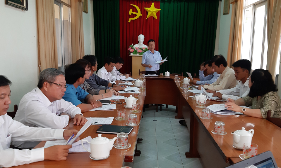 Họp ban chỉ đạo thu ngân sách nhà nước huyện Tân Thạnh