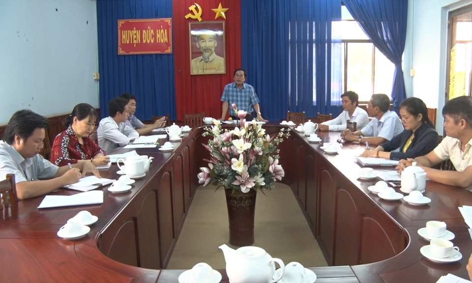 Cuối tháng 10/2019 sẽ hoàn thiện xây dựng hạ tầng tại Khu dân cư tại thị trấn Đức Hòa
