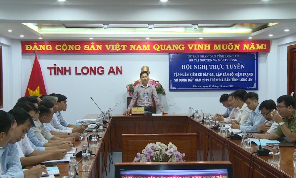 Long An tập huấn kiểm kê đất đai, lập bản đồ hiện trạng sử dụng đất năm 2019