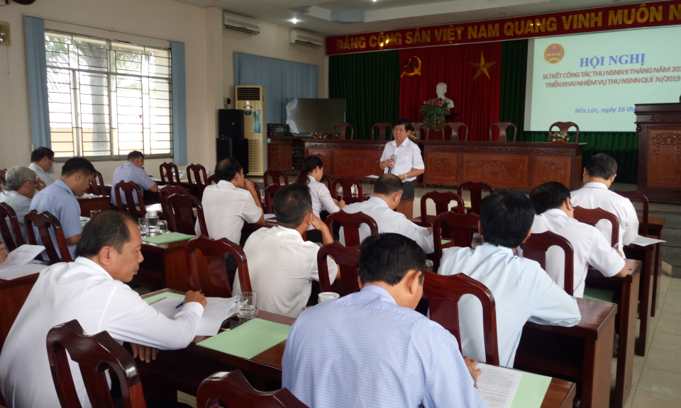 Bến Lức: 9 tháng đầu năm thu ngân sách được trên 524 tỷ đồng đạt 86,6% chỉ tiêu