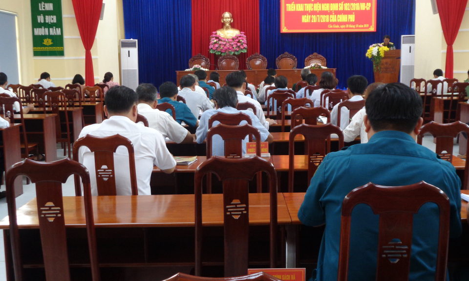 Cần Giuộc: Triển khai nghị định 102/CP