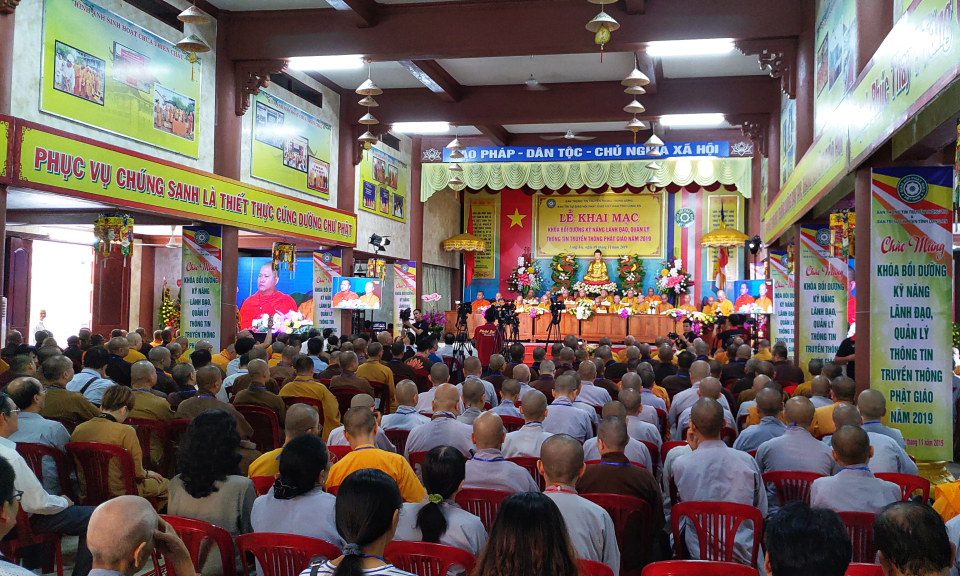Khai giảng khóa bồi dưỡng kỹ năng lãnh đạo, quản lý thông tin truyền thông Phật giáo toàn quốc năm 2019