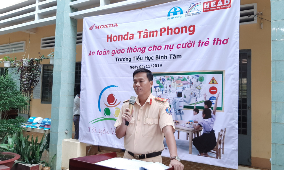 TP. Tân An: Tuyên truyền về an toàn giao thông trong trường học