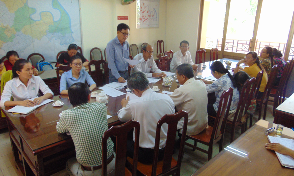 Đoàn công tác tỉnh phúc tra phong trào dân số-sức khỏe sinh sản năm 2019 tại huyện Châu Thành.