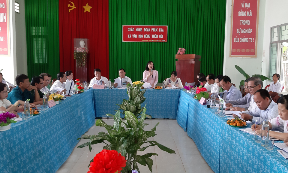 Tân Thạnh: Kiểm tra công tác xây dựng xã Văn hóa &#8211; xã Nông thôn mới