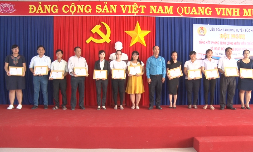 Đức Hòa: Tổng kết phong trào CNVC lao động và hoạt động công đoàn năm 2019