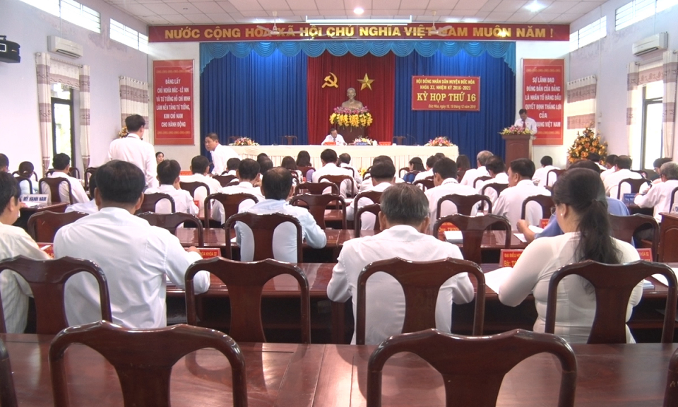 Kỳ họp lần thứ 16 HĐND huyện Đức Hòa khóa XI, nhiệm kỳ 2016-2021