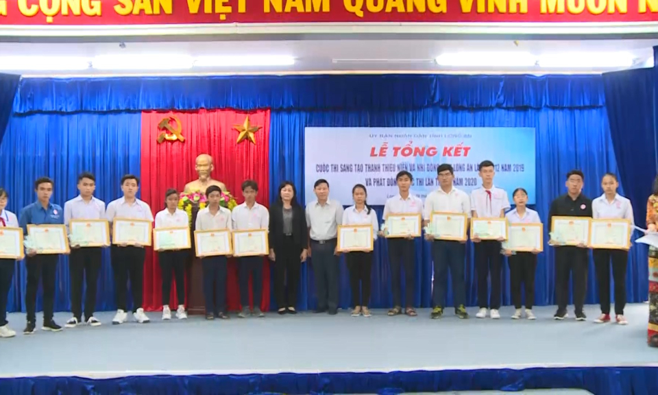 Long An trao giải cuộc thi sáng tạo dành cho thanh thiếu niên và nhi đồng lần thứ 12 năm 2019