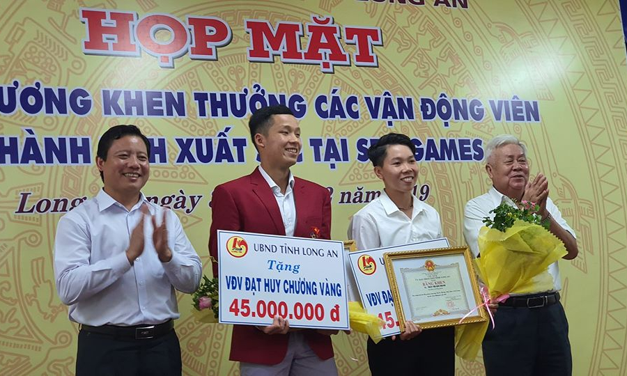 Long An tuyên dương, khen thưởng vận động viên đạt thành tích xuất sắc tại SEA Games 30