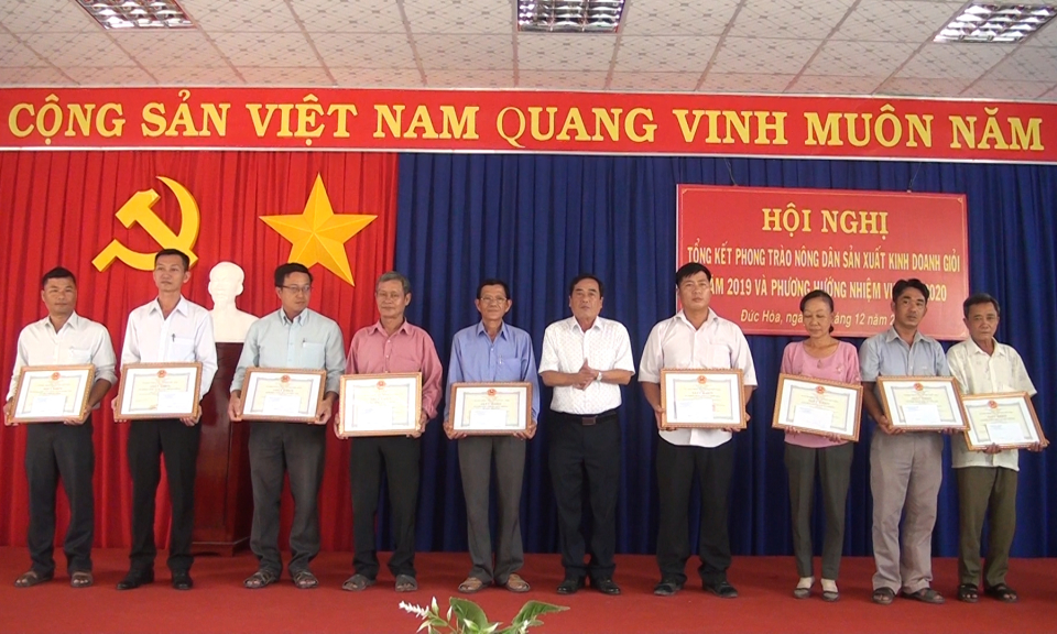 Năm 2019, Đức Hòa có trên 5600 nông dân sản xuất kinh doanh giỏi