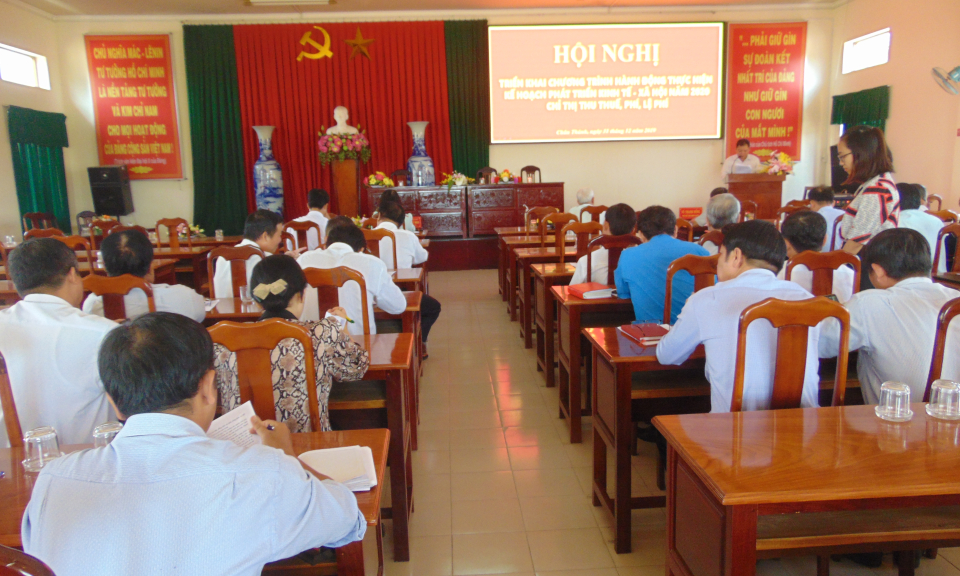 Châu Thành: Triển khai chương trình hành động thực hiện kế hoạch phát triển kinh tế- xã hội năm 2020