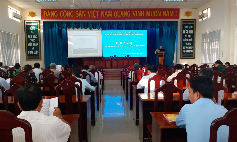 TP Tân An: Triển khai văn bản pháp luật mới ban hành đợt 1.2020