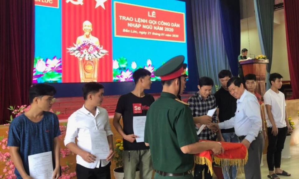 Bến Lức: Sẳn sàng công tác giao quân 2020