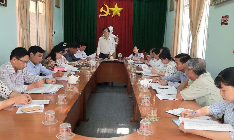 Tân Thạnh: Ban văn hóa xã hội-HĐND tỉnh làm việc về công tác gia đình và trẻ em