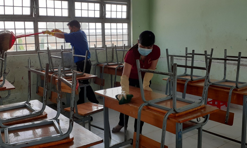 Tân Hưng, Cần Đước: Đồng hành cùng nhà trường phòng chống dịch bệnh Covid-19
