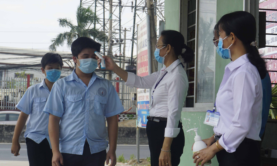 Bến Lức: Triển khai nhiều biện pháp an toàn đón học sinh trở lại trường học
