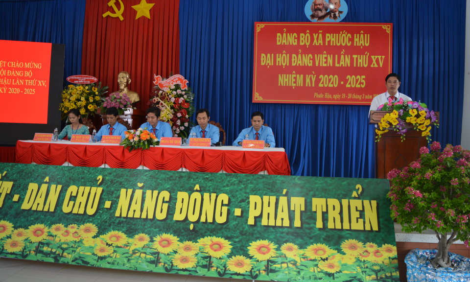 Cần Giuộc: ĐH Đảng bộ xã Phước Hậu lần thứ XV, nhiệm kỳ 2020-2025 diễn ra thành công