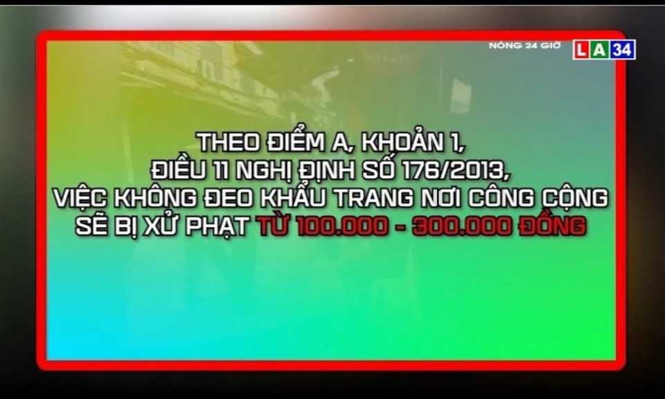 Không đeo khẩu trang nơi công cộng có thể bị phạt tới 300.00 đồng