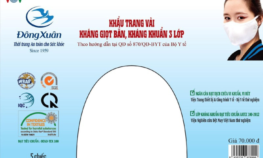 Hôm nay mở bán “khẩu trang vải kháng giọt bắn”