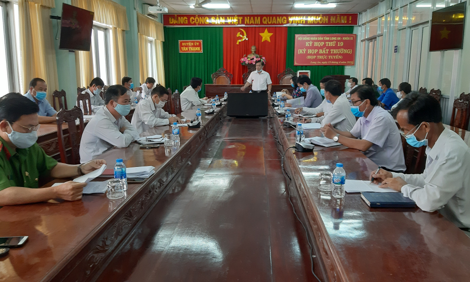 Tân Thạnh: Họp ban chỉ đạo phòng chống dịch Covid-19
