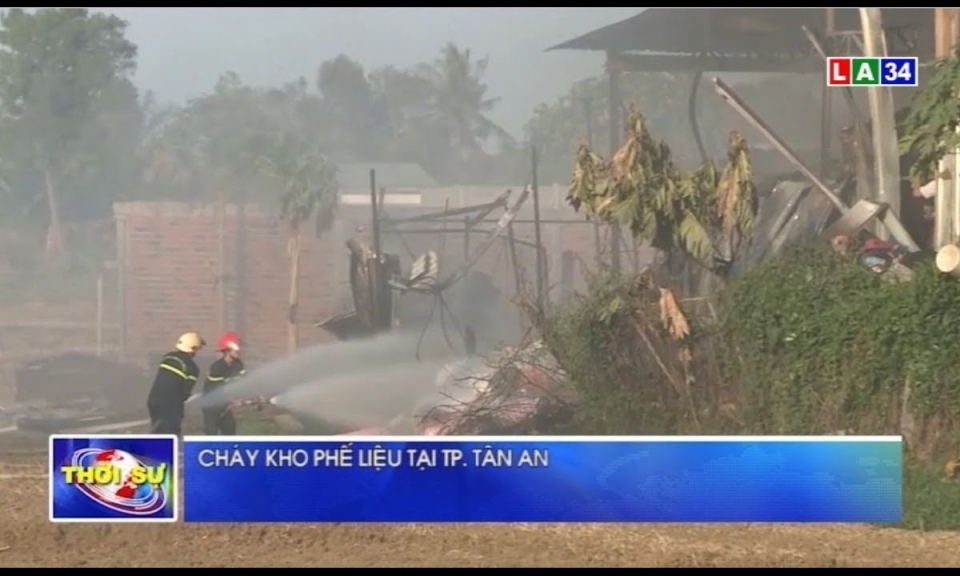 Cháy kho phế liệu tại TP.Tân An