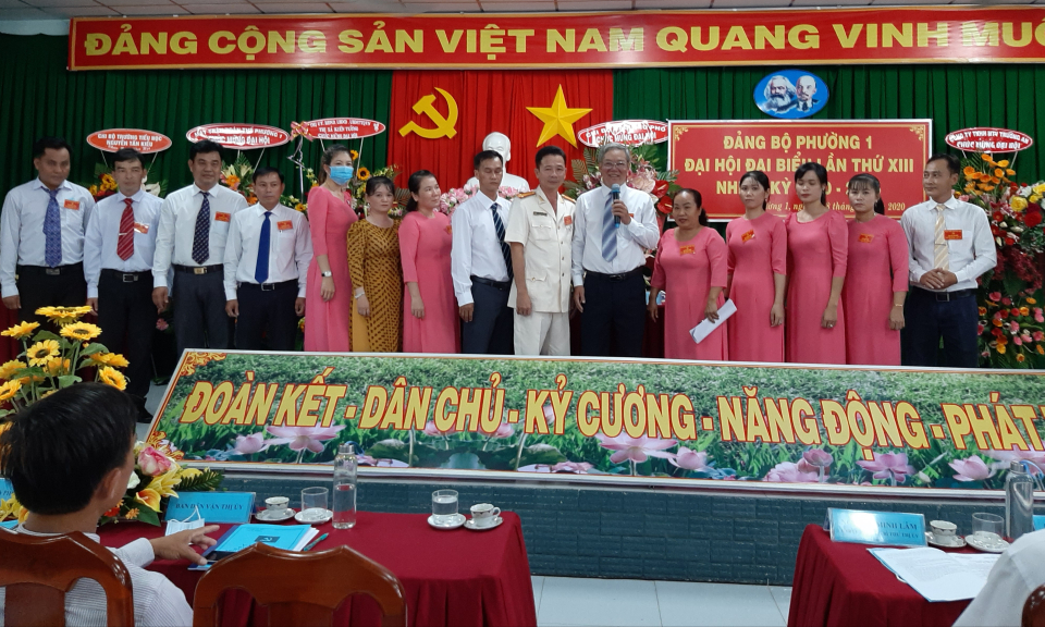 Phường 1, Thị xã Kiến Tường tổ chức thành công đại hội Đảng bộ lần thứ XIII, nhiệm kỳ 2020-2025