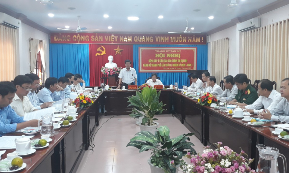 Đóng góp ý kiến Báo cáo chính trị Đảng bộ TP Tân An lần thứ XI, nhiệm kỳ 2020-2025