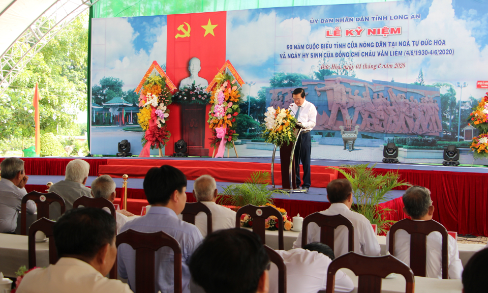 Lễ dâng hương kỷ niệm 90 năm Cuộc biểu tình của nông dân tại Ngã tư Đức Hòa