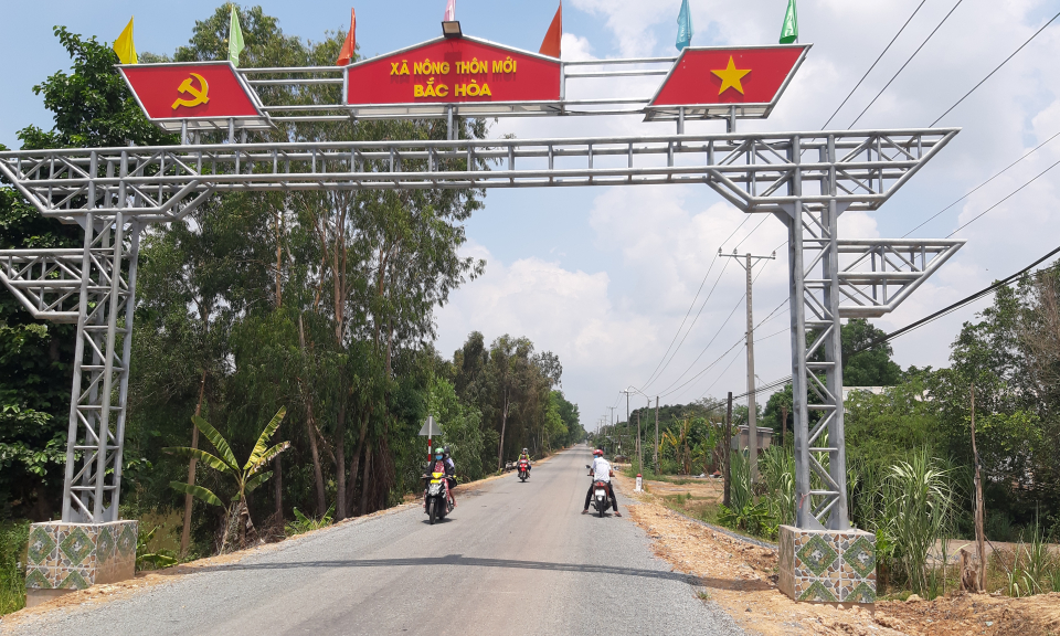 Tân Thạnh: Xã Bắc Hòa công nhận đạt chuẩn nông thôn mới