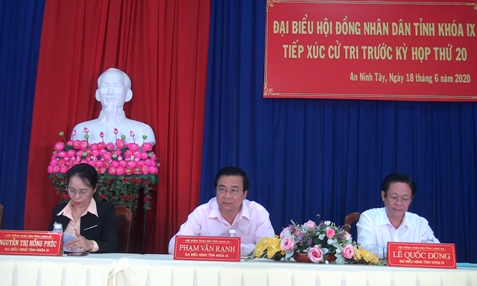 Đại biểu HĐND tỉnh tiếp xúc cử tri các xã vùng thượng huyện Đức Hòa