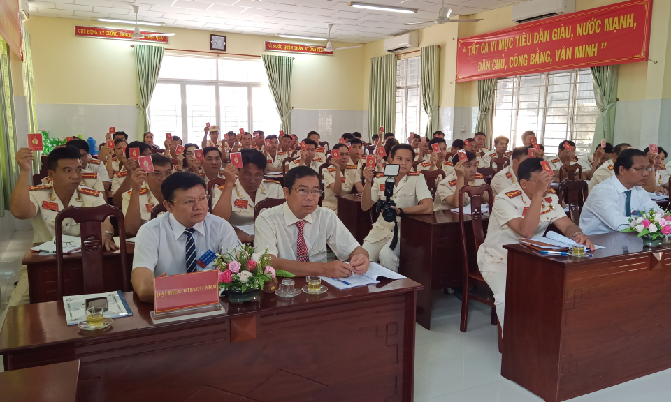 Đại hội đảng viên Đảng bộ Công an huyện Tân Trụ lần thứ XI, nhiệm kỳ 2020-2025