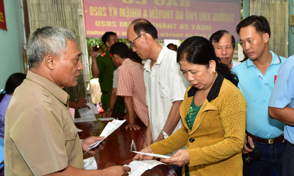 Tân Hưng: Bầu cử được 53/54 Trưởng ấp-khu phố, nhiệm kỳ 2020 &#8211; 2025