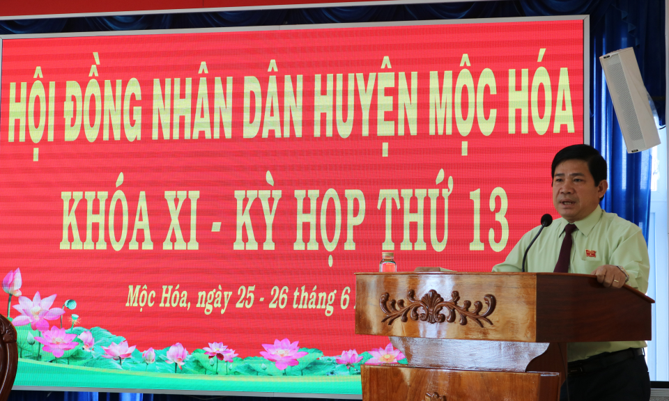 Kỳ họp lần thứ 13 Hội đồng nhân dân huyện Mộc Hóa
