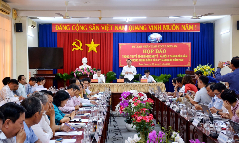 UBND tỉnh họp báo thông tin tình hình kinh tế &#8211; xã hội 6 tháng đầu năm 2020