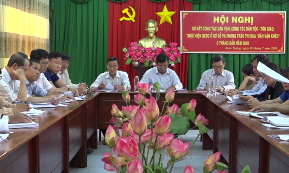 TX Kiến Tường: Sơ kết công tác Dân vận và triển khai nhiệm vụ 6 tháng cuối năm 2020