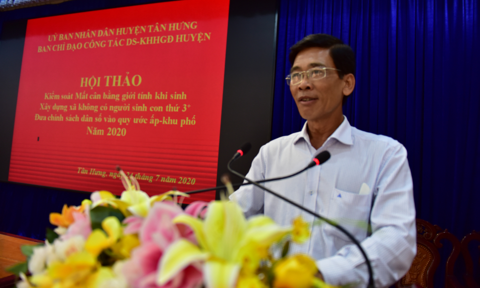 Tân Hưng: Hội thảo kiểm soát mất cân bằng giới tính khi sinh