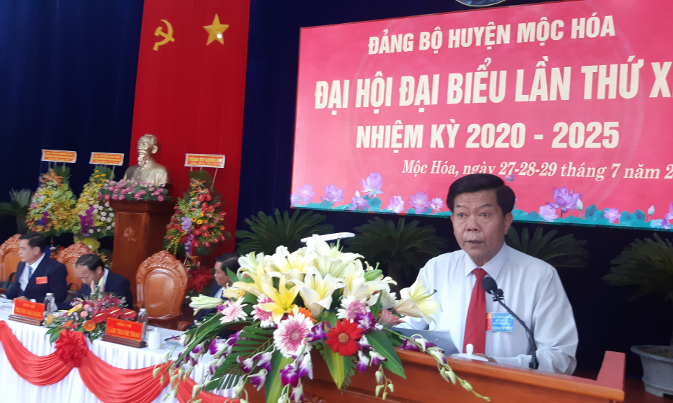 Khai mạc Đại hội Đảng bộ huyện Mộc Hóa lần thứ XII, nhiệm kỳ 2020-2025