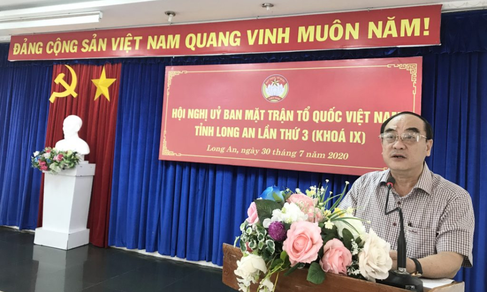 Hội nghi lần thứ 3 Ủy ban Mặt trận Tổ quốc tỉnh Long An khoá 9.