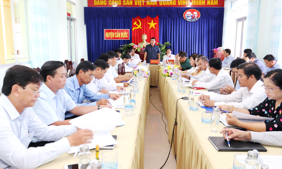 Sở Tài nguyên và Môi trường tỉnh Long An làm việc với huyện Cần Đước về tình hình sử dụng đất
