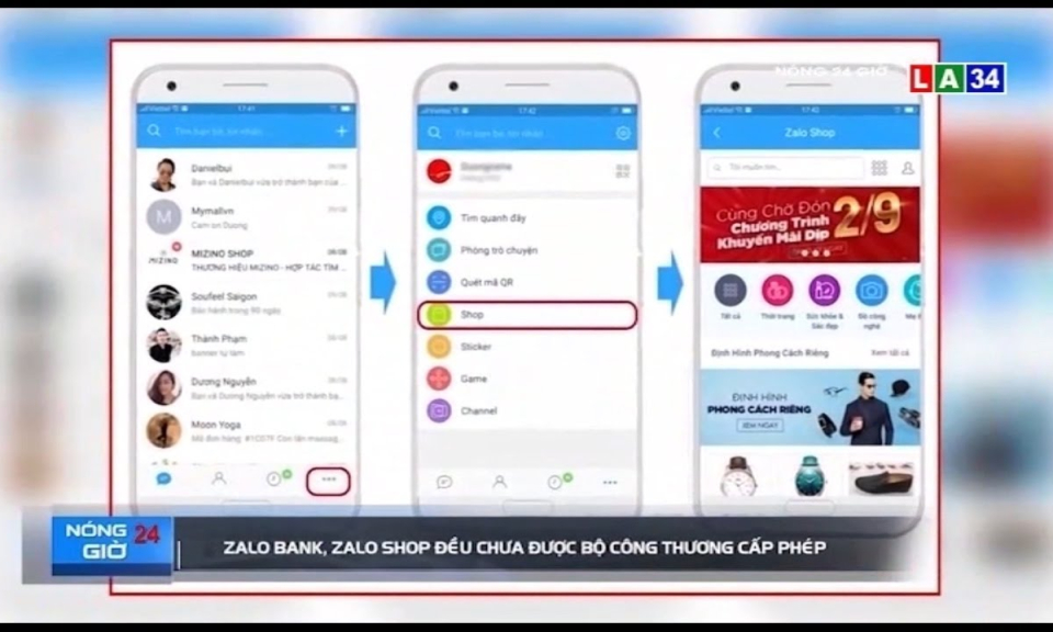 Tin nóng 24 giờ | Zalo Bank, Zalo Shop điều chưa được Bộ Công Thương cấp phép