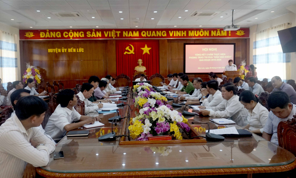 Bến Lức:Tổng kết 5 năm thực hiện phong trào thi đua “Dân vận khéo” giai đoạn 2016-2020