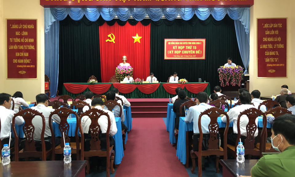 Kỳ họp thứ 15 HĐND huyện Vĩnh Hưng