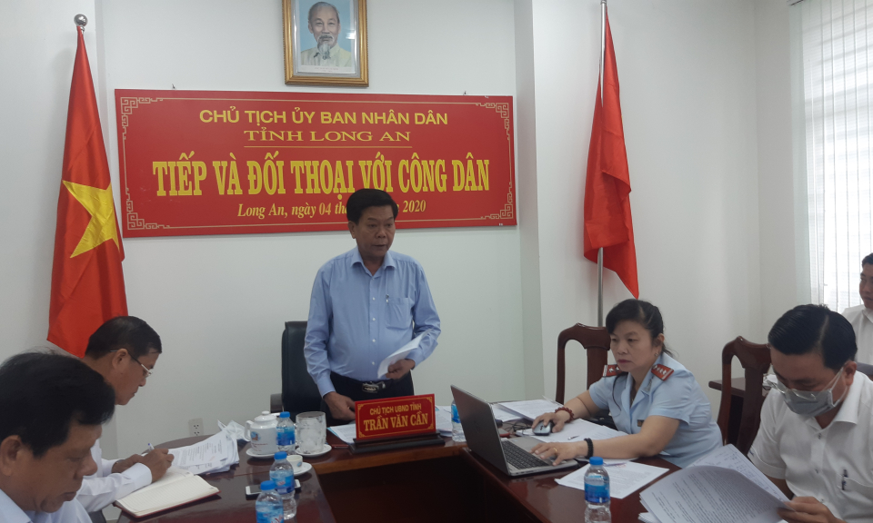 Chủ tịch UBND tỉnh – Trần Văn Cần tiếp, đối thoại với công dân