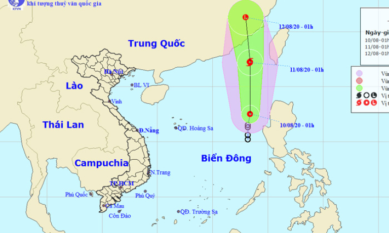 Thời tiết ngày 10/8: Tin áp thấp nhiệt đới trên Biển Đông